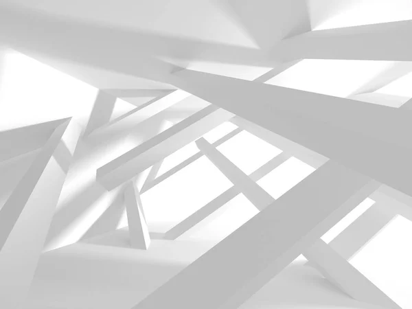 Αφηρημένη Γεωμετρική Αρχιτεκτονική Λευκό Φόντο — Φωτογραφία Αρχείου