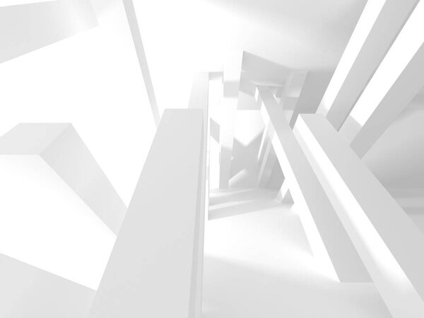 Abstract geometric white architecture background