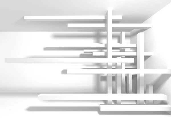 抽象的な幾何学的な白いアーキテクチャの背景 — ストック写真
