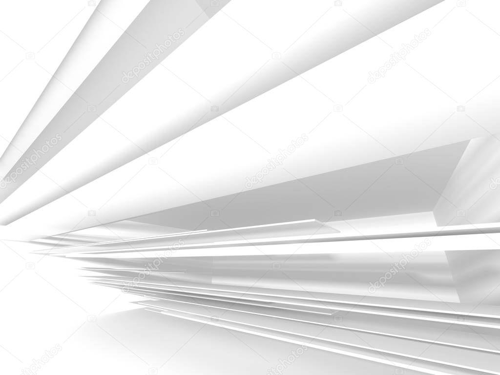 abstract geometric white architecture background