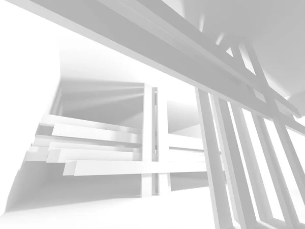 Абстрактный Геометрический Белый Архитектурный Фон — стоковое фото