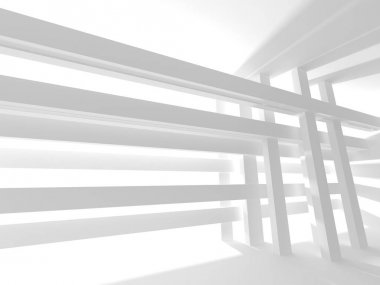 Soyut geometrik beyaz mimari arka plan