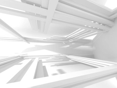 Soyut geometrik beyaz mimari arka plan