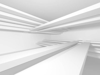 Soyut geometrik beyaz mimari arka plan