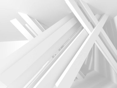 Soyut geometrik beyaz mimari arka plan