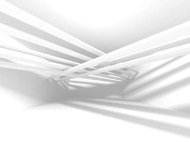 Soyut geometrik beyaz mimari arka plan