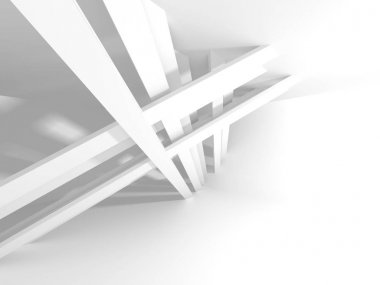 Soyut geometrik beyaz mimari arka plan