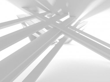 Soyut geometrik beyaz mimari arka plan