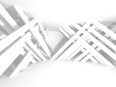 Soyut geometrik beyaz mimari arka plan