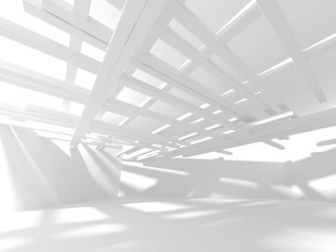 Soyut geometrik beyaz mimari arka plan