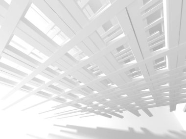 Soyut geometrik beyaz mimari arka plan