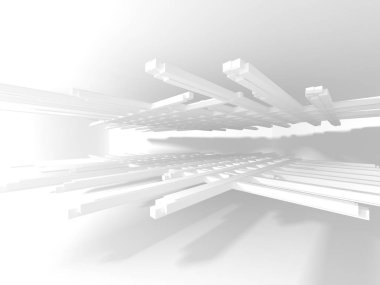 Soyut geometrik beyaz mimari arka plan