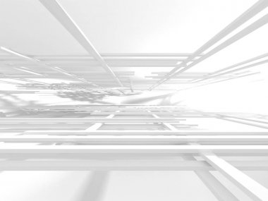 Soyut geometrik beyaz mimari arka plan