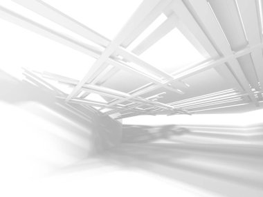 Soyut geometrik beyaz mimari arka plan