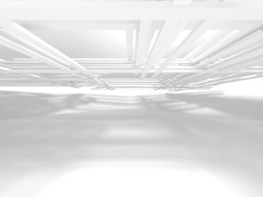 Soyut geometrik beyaz mimari arka plan