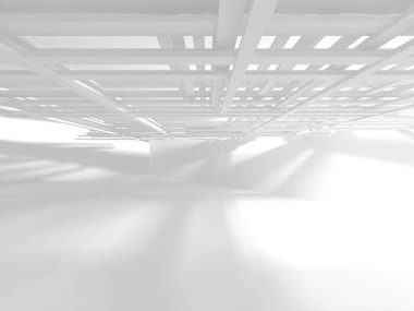 Soyut geometrik beyaz mimari arka plan