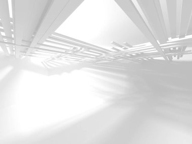 Soyut geometrik beyaz mimari arka plan