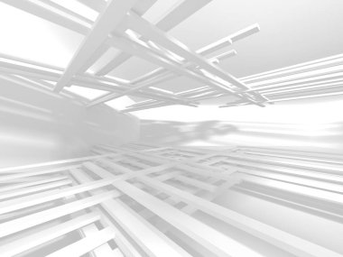 Soyut geometrik beyaz mimari arka plan