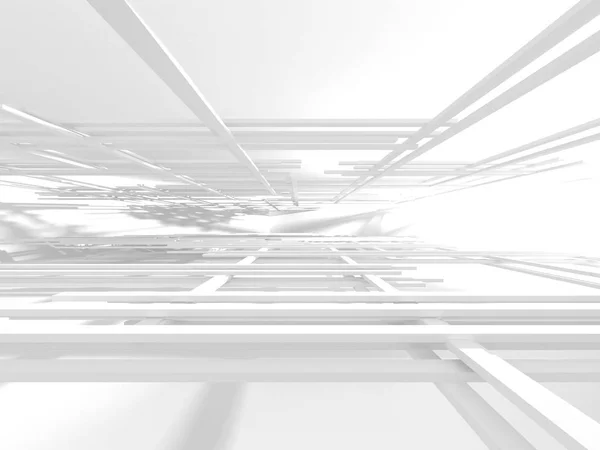 Abstract Geometric White Architectural Background — Stock Photo, Image