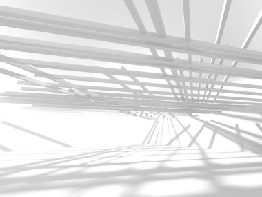 Soyut geometrik mimari arka planda beyaz gölgeler ile