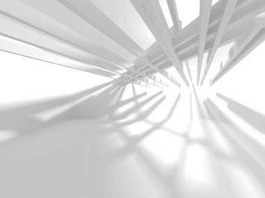 Soyut geometrik mimari arka planda beyaz gölgeler ile