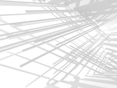 Soyut geometrik mimari arka planda beyaz gölgeler ile