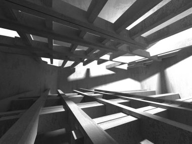 Soyut geometrik mimari arka plan beton doku ile