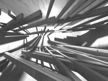 Soyut geometrik mimari arka plan beton doku ile