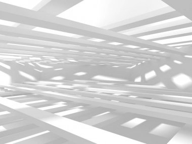 Soyut geometrik mimari arka planda beyaz gölgeler ile