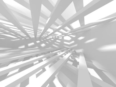 Soyut geometrik mimari arka planda beyaz gölgeler ile