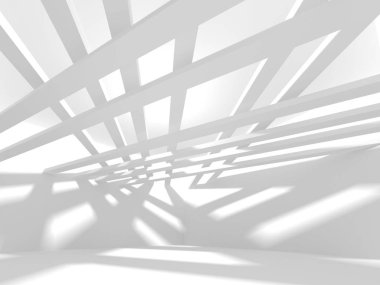 Soyut geometrik mimari arka planda beyaz gölgeler ile