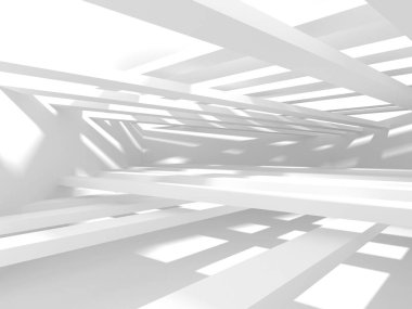 Soyut geometrik mimari arka planda beyaz gölgeler ile