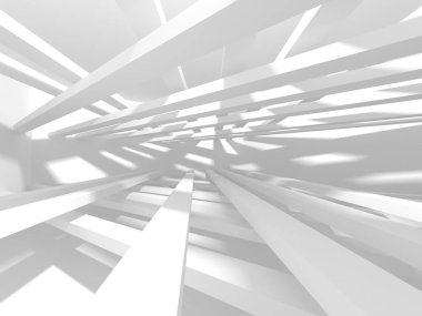 Soyut geometrik mimari arka planda beyaz gölgeler ile