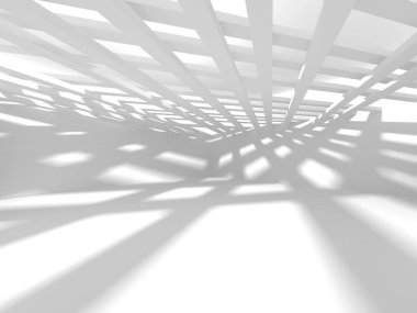 Soyut geometrik mimari arka planda beyaz gölgeler ile