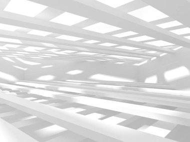 Soyut geometrik mimari arka planda beyaz gölgeler ile