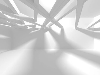 Soyut geometrik mimari arka planda beyaz gölgeler ile