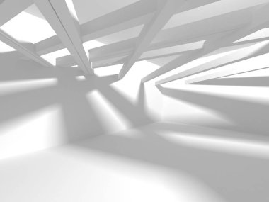 Soyut geometrik mimari arka planda beyaz gölgeler ile