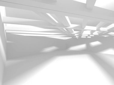 Soyut geometrik mimari arka planda beyaz gölgeler ile