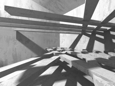 Soyut geometrik mimari arka plan beton doku ile