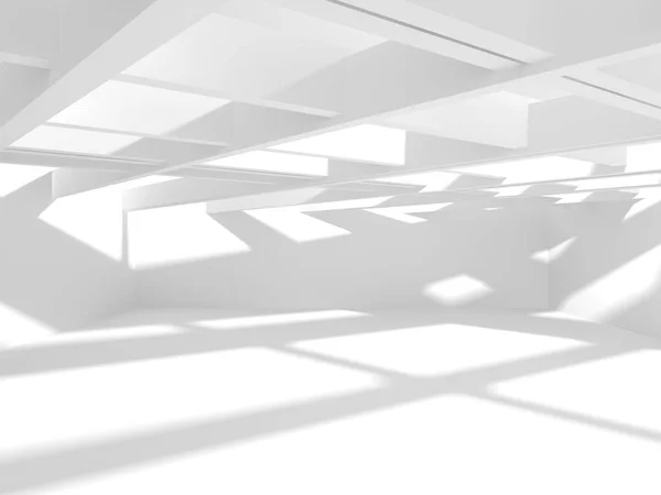 Absztrakt Geometriai Építészeti Háttér Fehér Árnyékok — Stock Fotó