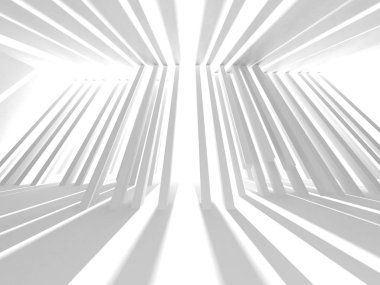 Soyut geometrik mimari arka planda beyaz gölgeler ile