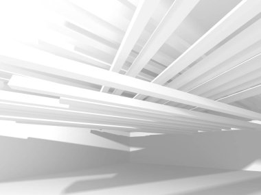 Soyut geometrik mimari arka planda beyaz gölgeler ile