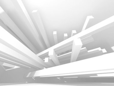 Soyut geometrik mimari arka planda beyaz gölgeler ile