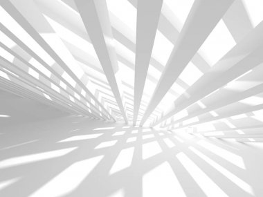 Soyut geometrik mimari arka planda beyaz gölgeler ile