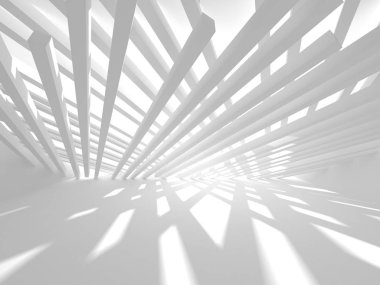 Soyut geometrik mimari arka planda beyaz gölgeler ile