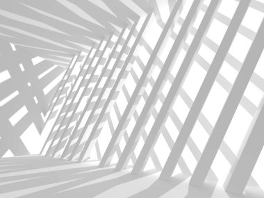 Soyut geometrik mimari arka planda beyaz gölgeler ile