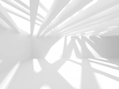 Soyut geometrik mimari arka planda beyaz gölgeler ile