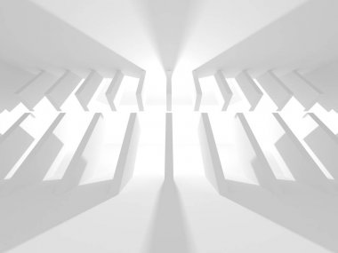 Soyut geometrik mimari arka planda beyaz gölgeler ile
