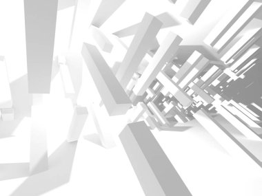 Soyut geometrik mimari arka planda beyaz gölgeler ile