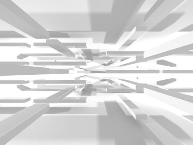 Soyut geometrik mimari arka planda beyaz gölgeler ile